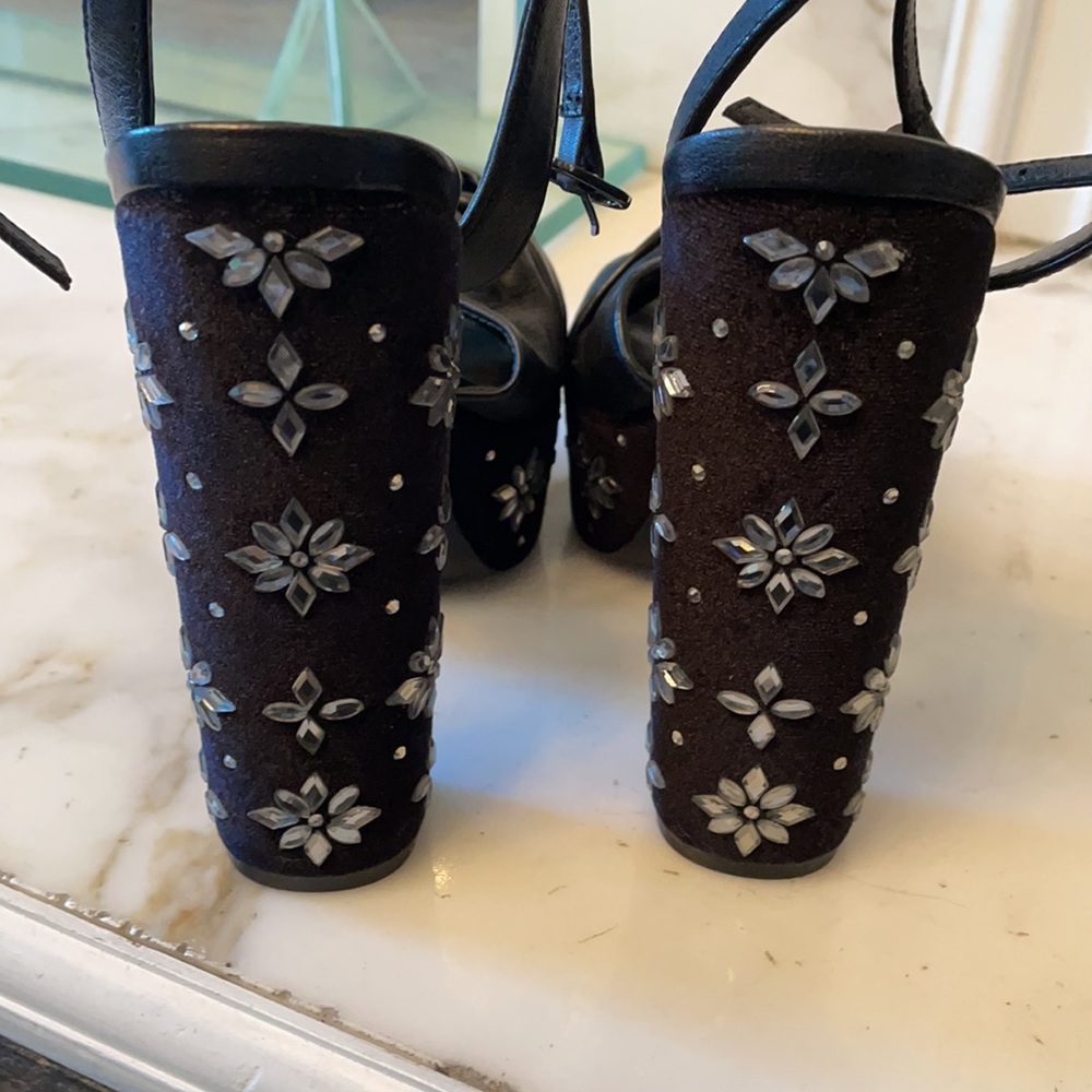 Rachel Zoe rhinestone platform heels - Picture 2 of 3